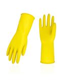 VGO 5 Pairs Reusable Yellow Rubber Cleaning Gloves - Extra Thick Long Sleeve for Kitchen Dishwashing Gardening & Painting - HH4601 - Buy Online on GoSupps.com