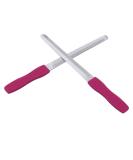 2Pcs Double-Sided Concave Convex Nail File With Silicone Non-Slip Handle Manicure Nail Art Tools - Buy Online on GoSupps.com