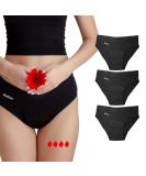 Relixa Menstrual Underwear 3-Pack - Bamboo Hipsters for Women & Girls | XS-6XL | Heavy Bleeding Protection - Buy Online on GoSupps.com