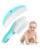 LUNIQI Baby Brush and Comb Set - Soft Bristles for Newborn Cradle Cap Care (Blue) - Buy Online on GoSupps.com