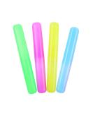 Quesuc Toothbrush Etui - 4 Pack Portable Plastic Storage Box for Travel & Camping | Color-Coded Toothbrush Covers - Buy Online on GoSupps.com