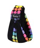CUBY Baby Carrier Sling | Natural Cotton Adjustable Wrap for Newborn Comfort | Nursing Infant Toddler Carrier | Black Polka Dot - Buy Online on GoSupps.com