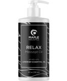 Lavender Massage Oil for Sore Muscles - Nourishing Full Body Therapy with Coconut Oil and Lavender Essential Oil - Buy Online on GoSupps.com