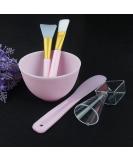 Duories Silicone Mask Brush Set | 5-in-1 DIY Facial Mask Mixer Kit | Pink Spatula & Soft Brushes for Masks Serums & Eye Care - Buy Online on GoSupps.com