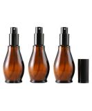 Empty refillable spray bottles made of amber-colored glass for cosmetics and perfume with black atomizer and dust protection cap for essential oil / aromatherapy 50ml / 1.67oz - Buy Online on GoSupps.com