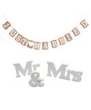 MAKFORT Mr & Mrs Letters Paper Garland Banner - Elegant Wedding Decoration & Gift - Buy Online on GoSupps.com