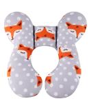 Vocheer Baby Travel Pillow - Infant Head and Neck Support for Car Seat & Pushchair | Newborn Insert Pillow for 0-1 Year Old Baby - Fox Design - Buy Online on GoSupps.com