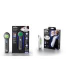 Braun No touch + touch forehead thermometer with Age Precision Technology & Healthcare ThermoScan 7 Ear thermometer with Age Precision (accurate convenient temperature screening) BNT400 - Black + thermometer - Buy Online on GoSupps.com