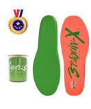 X-MUSCLE Sport Insoles for Men and Women - Shock Absorbing Anti-Impact Inserts for Foot Pain Relief and Fatigue - Breathable and Biodegradable - Living Coral - Buy Online on GoSupps.com