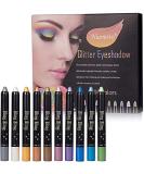 Nuonove Eyeshadow Stick Waterproof Eyeshadow Eyeshadow Glitter Eyeshadow Pencil Ultra Pigmented Makeup Eye Shadow Powder Long Lasting Eye Shadow Pen Set 10 Colors - Buy Online on GoSupps.com