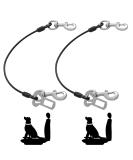 Mi Metty Strap Off Dog Car Leash - Bite-Resistant Steel Wire Strap for All Dogs - 24 Inch (60 cm) - Black - Buy Online on GoSupps.com