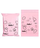 100 Pink Cartoon Sanitary Napkin Disposal Bags with Self-Adhesive Strip Seal - Odor Control for Tampons and Pads - Buy Online on GoSupps.com