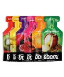 Boom Nutrition Carb Boom Energy Gel Variety Pack - Fruit-Flavored Workout Gel for Cycling and Running - Natural Energy Gels - 24 Pack 1.4 oz - Buy Online on GoSupps.com