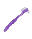 Denture Brush Dual Head Toothbrush - Effective Hard Brush for False Teeth & Denture Care | International Shipping Available - Buy Online on GoSupps.com