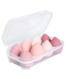 8-Piece Pink Makeup Sponge Set - Beauty Blender for Foundation Powder & Liquid - Flawless Application - Buy Online on GoSupps.com