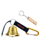Solid Brass Bear Bells Set with Whistle for Hiking Dogs - Includes Carabiner and Silencer - Ideal for Camping, Mountain Biking, Hiking, Fishing - Buy Online on GoSupps.com