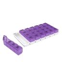 EZY DOSE Weekly Pill Case - 7-Day Medicine Planner & Vitamin Organizer BPA Free Large Pop-Out Compartments 4x Daily Use Convenient & Easy - Buy Online on GoSupps.com