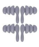 Milisten Silicone Earplugs - 2 Pairs Reusable Black Earbuds for Sleep Swimming & Travel | Noise Reduction Waterproof Earplugs - Buy Online on GoSupps.com