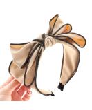 Sluxa Knotted Twist Cloth Hairband for Women - Solid Green & Beige Headband Accessory - Buy Online on GoSupps.com