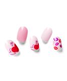 NAILOG Semi Cured Gel Nail Strips 34 pcs Salon-Quality Gel Nail Stickers Long Lasting Nail Wraps for Women with Soft Gel Finish Vintage Print & Silver Glitter (Seal of love) - Buy Online on GoSupps.com