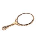 Ogquaton Vintage Compact Decorative Hand Mirror - Antique Gold 250x115mm | Hand Held Travel Mirror - Practical and Popular - Buy Online on GoSupps.com