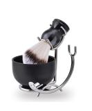 Grandslam 3-in-1 Shaving Brush and Bowl Kit for Men | Stainless Steel Bowl and Stand | Shaving Set - Buy Online on GoSupps.com
