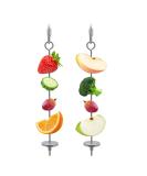Bird Food Holder Stainless Steel Fruit Vegetable Stick Skewer for Parrots Cockatoo Cockatiel Cage Treating Tool 2 PCS-L - Buy Online on GoSupps.com