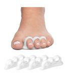 4x Silicone Gel Toe Separator & Hallux Valgus Toe Stretcher - Premium Forefoot Pads for Pain Relief | International Shipping Available - Buy Online on GoSupps.com