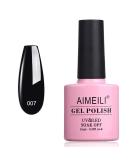 AIMEILI Soak Off U V LED Black Gel Nail Polish - Blackpool (007) 10ml Black 0.34 Fl Oz (Pack of 1) - Buy Online on GoSupps.com