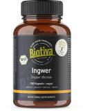 Buy Biotiva Ginger Organic Capsules - 150 Vegan 400mg Pills - Pure Zingiber Officinale No Additives Made in Germany - Buy Online on GoSupps.com
