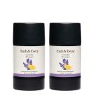 Each & Every Natural Aluminum-Free Deodorant for Sensitive Skin - Lavender & Lemon (2-Pack, 2.5 oz) - Buy Online on GoSupps.com