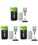 Gillette Labs Exfoliating Razor White Handle 2 Blade Refills Travel Case and Stand (Pack of 3) silver 2 count 1 count (Pack of 3) - Buy Online on GoSupps.com