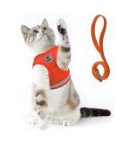 Supet Cat Dishes & Soft Vest Set for Cats & Small Dogs - Adjustable Leash Breakfast Collection Medium (33-38 cm) - Orange - Buy Online on GoSupps.com