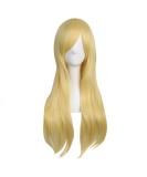 MapofBeauty 28"/70cm Women Side Bangs Long Curly Hair Ends Cosplay Wig(Gold) - Buy Online on GoSupps.com