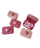 Portable 3D Hearts Contact Lens Cases - 4 Pack Travel Kit with Tweezers & Solution Bottle for Outdoor Use - Assorted Colors - Buy Online on GoSupps.com
