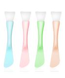Silicone Facial Mask Applicator 4 Pcs Reusable Double-End Face Mask Brush Washable Beauty Spatula Tools for Clay Cream Gel And Mud Facial Masks Gentle Exfoliating Deep Pore Cleansing Detachable - Buy Online on GoSupps.com