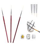 3-Piece Nail Brush Set - Liner Brushes for Nail Art & Marble Design | Perfect for Beginners - Buy Online on GoSupps.com