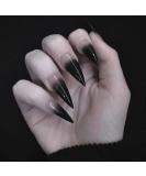 SINHOT Stiletto Press on Nails Extra Long Fake Nails with Glue Glossy False Nails with Black Gradient Designs Full Cover Almond Acrylic Nails 24pcs FND001 - Buy Online on GoSupps.com