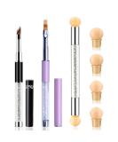 SILPECWEE 3Pcs Ombre Nail Brush Set - Acrylic Nail Art Gradient Brushes with 4pcs Replaceable Sponge Heads - Upgrade Your Nail Art Tools! - Buy Online on GoSupps.com