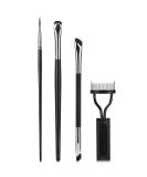 4 Pcs Eyelash Comb & Eyeliner Brush Set - Fine Angled Eyeliner Eyebrow Brush & Ultra Thin Liner Tool | International Shipping - Buy Online on GoSupps.com