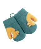 Toddlers Knitted Gloves with String Magic Stretch Gloves Cosy Cartoon Hanging Neck Gloves Lined Fleece Thermal Mittens (2-5Y) Green - Buy Online on GoSupps.com