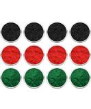 Buy 12 Jars of Nail Art Velvet Powder - Black Red & Green - 4 Each (12 x 3ml) | International Shipping Available - Buy Online on GoSupps.com
