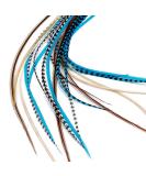 Real Aqua Naturals Feather Hair Extensions - Set of 3 Feathers - Buy Online on GoSupps.com