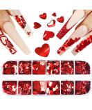 JMEOWIO Red Heart Nail Glitter - Valentine's Day Nail Art Accessories for Women & Girls | Shop Internationally! - Buy Online on GoSupps.com