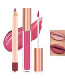 Matte Nude Lip Liner and Lipstick Makeup Set Matte Liquid Lipstick/Nude Lip Stain High Pigment Lipstick & Lipliner Pencil for Women Smooth Lip Color Makeup (10) - Buy Online on GoSupps.com