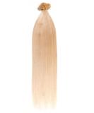 25 x 1.0g Indian Remy Hair Extensions U-Tip Keratin #60 White Blonde - 100% Real Hair 45 cm - Buy Online on GoSupps.com