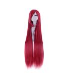 MapofBeauty 40 Dark Red Anime Costume Long Straight Cosplay Wig - Perfect Party Accessory - Buy Online on GoSupps.com
