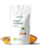 Ginger Turmeric Tea Organic 100g (50 Cups) | Intense Flavour 98% Ginger 1% Turmeric and Cardamom REPLANTEA - Buy Online on GoSupps.com