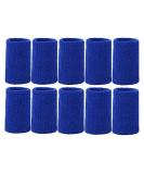 WOIWO 10 Pcs Blue Finger Sleeves - Premium Sports Elastic Support for Volleyball Basketball Badminton Baseball Tennis & Gym - International Shipping Available - Buy Online on GoSupps.com