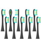 10 replacement brushes suitable for OCLEAN brush heads replacement brush head Electric toothbrush heads plug -in brushes compatible with alloclean electric toothbrushes brush head black 10Black - Buy Online on GoSupps.com
